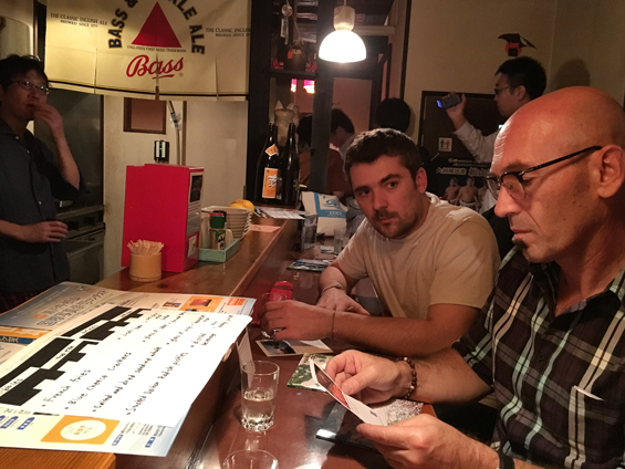 Customers enjoy haiku at Hoyaken, one of several haiku bars in Matsuyama. | CITY OF MATSUYAMA
